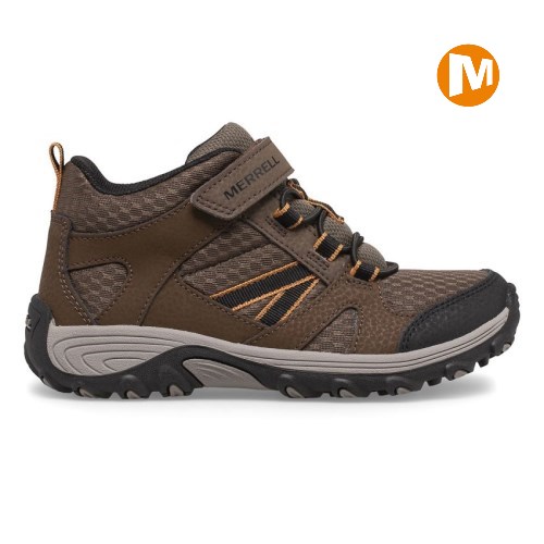 Dětské Zimní Boty Merrell Outback Mid Tmavě Hnědé (CZ. CQUMO)